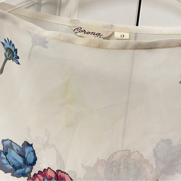 Vintage Silk Poncho Blouse / Kimono Tunic From Italy - Picture 9 of 10